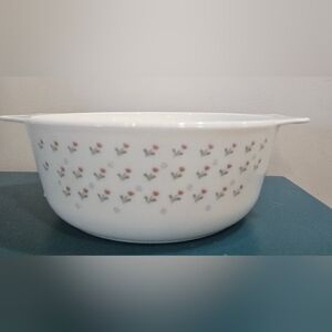 Vintage Pyrex Made In England Laura Ashley Tulips Casserole Dish